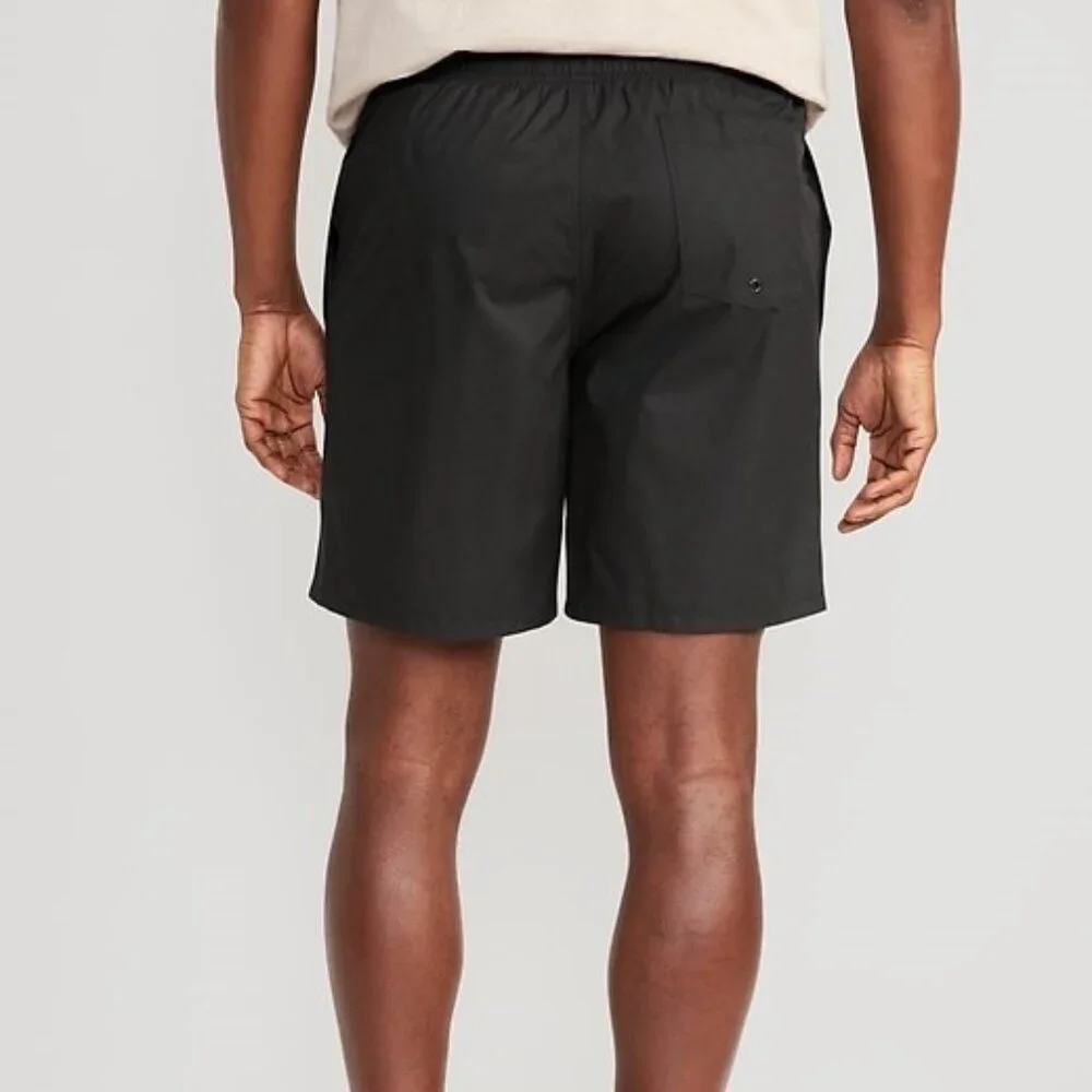 Old Navy Solid Swim Trunks Suit Built-in Briefs Black Men’s Size XXL NEW